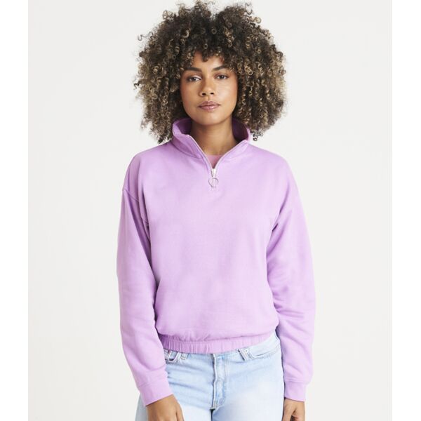 AWDis Ladies Cropped 1/4 Zip Sweatshirt Thumbnail