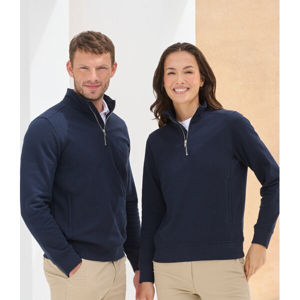 Henbury Unisex Sustainable 1/4 Zip Sweatshirt Thumbnail