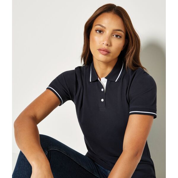 Kustom Kit Ladies St Mellion Tipped Cotton Piqué Polo Shirt Thumbnail