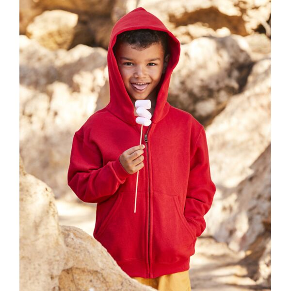 Fruit of the Loom Kids Classic Zip Hooded Sweatshirt Thumbnail