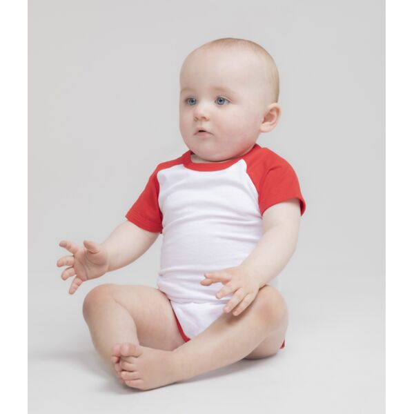 Larkwood Essential Short Sleeve Baby Baseball Bodysuit Thumbnail