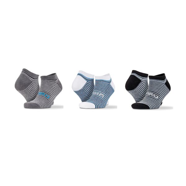 Spiro 3 Pack Mixed Stripe Sneaker Socks Thumbnail