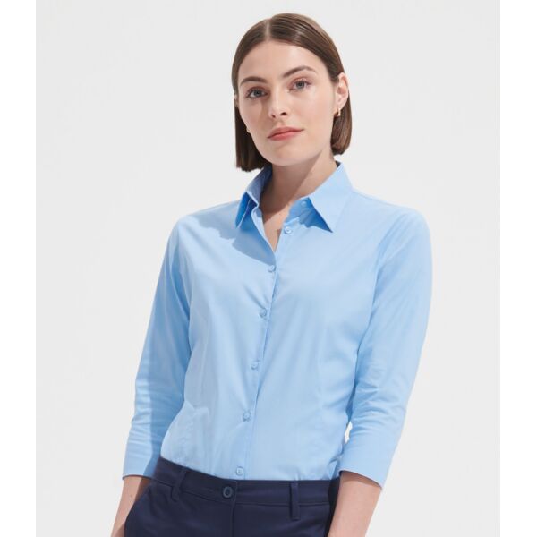 SOL'S Ladies Effect 3/4 Sleeve Fitted Shirt Thumbnail
