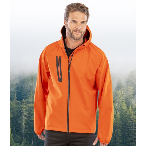 Result Recycled Three Layer Printable Hooded Soft Shell Jacket Thumbnail