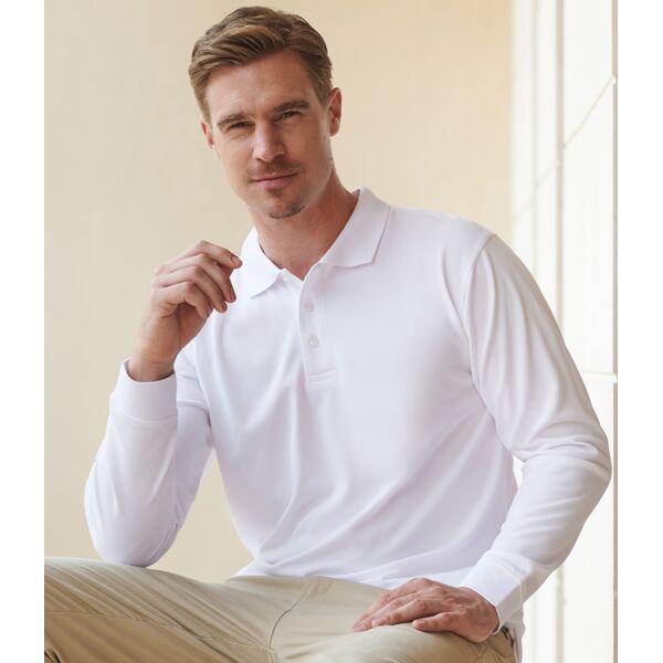 Copy of Henbury Unisex Long Sleeve Coolplus® Piqué Polo Shirt Thumbnail