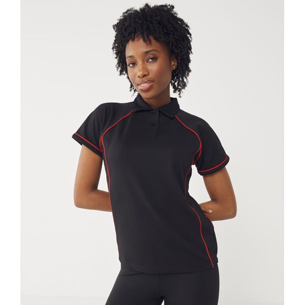 Finden + Hales Ladies Performance Piped Polo Shirt Thumbnail